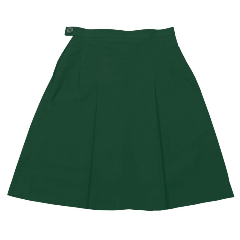 Pleated-School-Skirt-Green