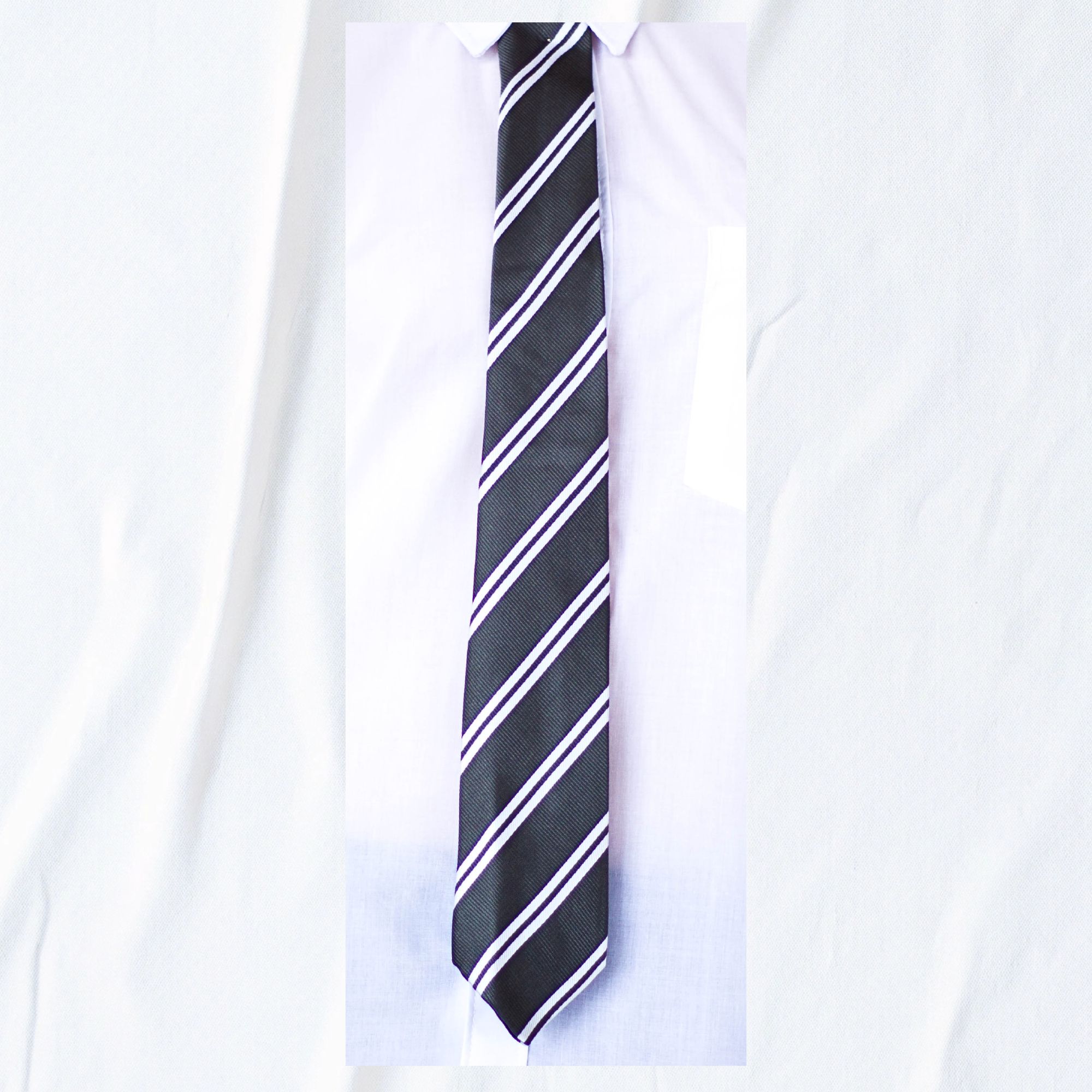 School-Tie-Silver-White